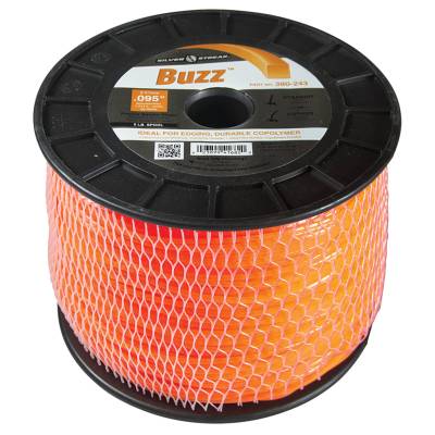Square Trimmer Line 0.095 Inch Compatible With All String Trimmers 5 Pound Spool 1214 Feet Orange