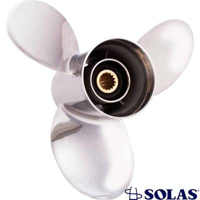 Rareelectrical - New Stainless Steel Propeller Compatible With Yamaha 2 Stroke / C75 / E75 / P75 15 Spline 75 50-140 - Image 2