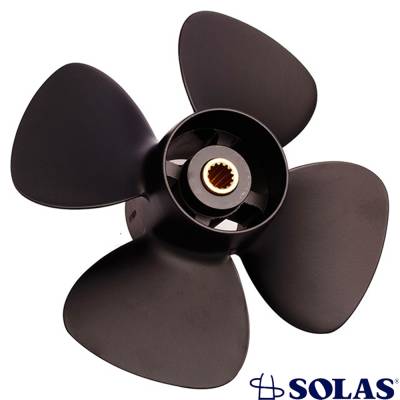 Rareelectrical - New Aluminium Propeller Compatible With Yamaha 2 Stroke 7 Spline 8 6-9.9 Hp For Years 1986-2009 By - Image 2