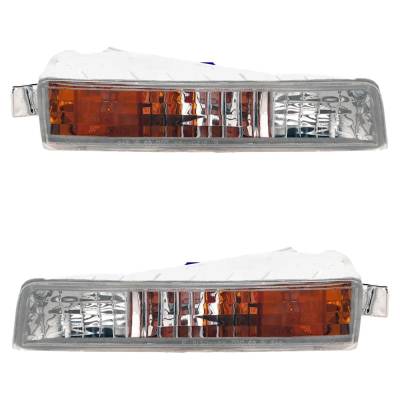 Front Turn Signal Lights Compatible With 1997-2001 Honda Prelude Type Sh 2.2L (97-01) Base (97-01)