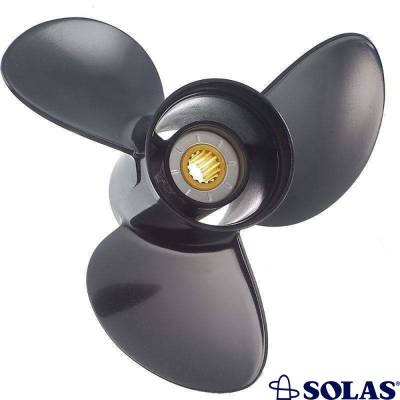 Rareelectrical - New Aluminum Propeller Compatible With Yamaha 2 Stroke 10 Spline 20 1996-1997 By 3211-099-09 22001 - Image 2