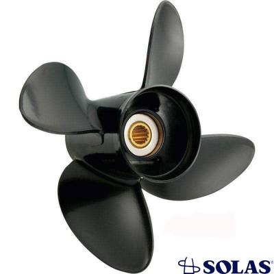 Rareelectrical - 11.1" Diameter 11 Pitch 4 Blade Aluminum Propeller Compatible With Honda Bf40 Bf50a Bf60 Outboard - Image 2