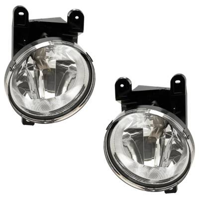 Front Fog Light Pair Compatible With 1998-2002 Lincoln Navigator Base 5.4L (98-02) Blackwood Base