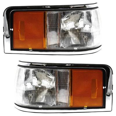 Rareelectrical - Pair Of Corner Lights Compatible With 1990-1994 Lincoln Town Car Base 5.0L (90) Cartier 4.6L (91-94) - Image 1