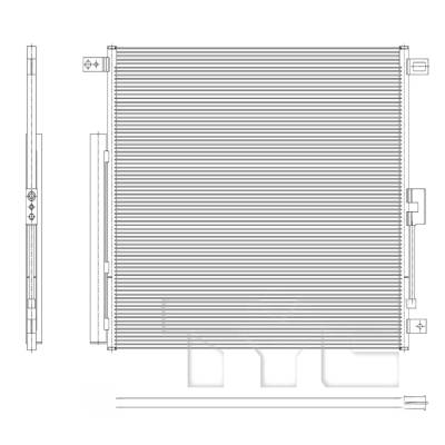 Rareelectrical - New OEM Replacement A/C Condenser Compatible With 2021-2025 Dodge Durango 5.7L 3.6L 6.2L 6.4L V8 V6 - Image 5