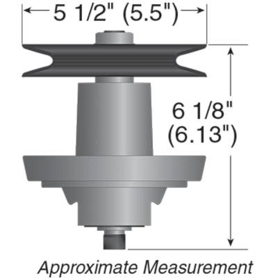 Rareelectrical - Spindle Assembly Compatible With Huskee Lt3800 13Am762f031 13A276lf031 13Ac76lf031 38 Inch - Image 2