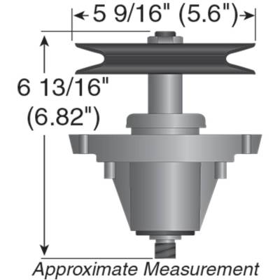 Rareelectrical - Spindle Assembly Compatible With Cub Cadet 17Ricaxa010 17Ricbya010 17Rieaci010 17Rrcaca010 54 In - Image 2