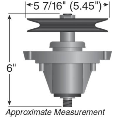 Rareelectrical - Spindle Assembly With Pulley Compatible With Xt1-Lt54 Xt2-Lx54 Fab 54 Inch Deck Riding Lawn Tractor - Image 2