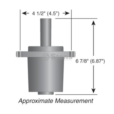 Rareelectrical - Spindle Assembly Compatible With Wright Stander Rh Sentar Sport Sport Rh 36 42 48 52 Inch 71460115 - Image 4