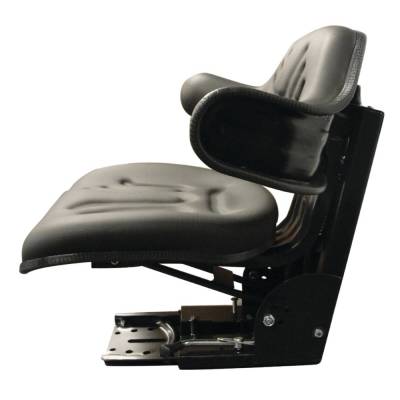 Rareelectrical - Economy Black Suspension Seat Compatible With John Deere 4230 4240 4250 4055 4255 4455 Husqvarna - Image 2