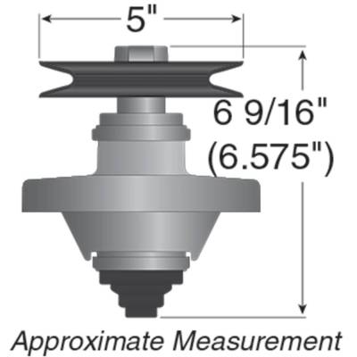 Rareelectrical - Spindle Assembly With Pulley Compatible With Lt1050 Lt1024 Slt1554 50 54 Inch Deck Lawn Tractor - Image 4