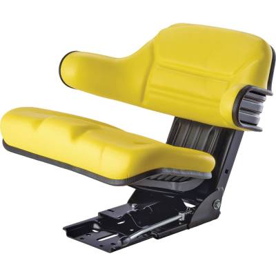 Rareelectrical - Economy Yellow Mechanical Suspension Seat Wrap Around Back Compatible With John Deere 820 830 920 - Image 2