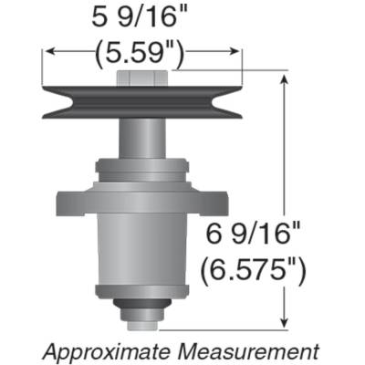 Rareelectrical - Spindle Assembly With Pulley Compatible With Lt1022 Lt1045 Lt1046 46 Inch Deck Riding Lawn Tractor - Image 4