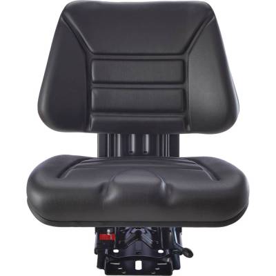 Economy Black Mechanical Suspension Seat Low Trapezoid Back 5-Position Adjustable Base Compatible