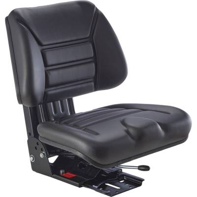 Rareelectrical - Economy Black Mechanical Suspension Seat Low Trapezoid Back 5-Position Adjustable Base Compatible - Image 3