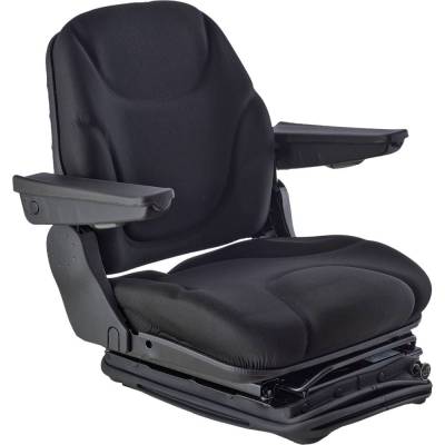 Rareelectrical - Black Cloth Pneumatic Suspension Seat Compatible With John Deere 5090R 6100R 6120R 6145R Case Ih - Image 3
