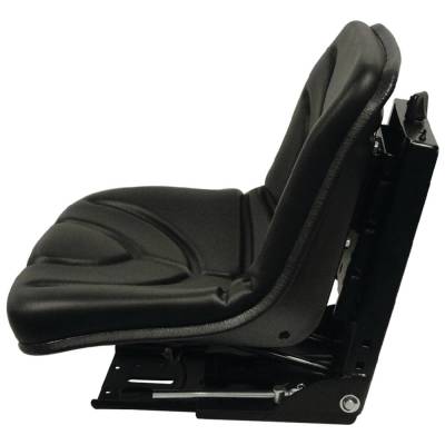 Rareelectrical - Economy Black Compact Narrow Mechanical Suspension Pan Seat Low Back 5-7/8 Fore Aft Compatible With - Image 3