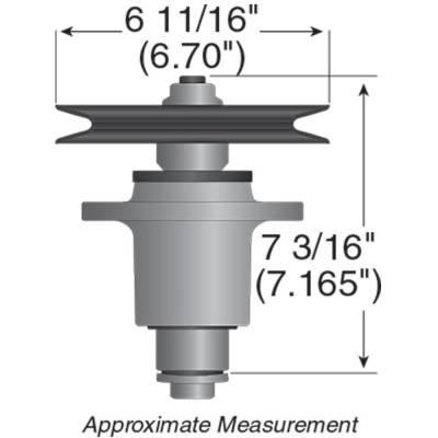 Rareelectrical - Spindle Assembly Compatible With 2000-2005 Exmark Lazer Z Hp Lhp5223ka 23Hp Kawasaki Lhp5220kc 20Hp - Image 2