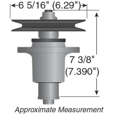 Rareelectrical - Deck Spindle Assembly Compatible With Exmark Lazer Z Ct Lct4818bv Metro Hp Mhp4815kac Turf Tracer - Image 2