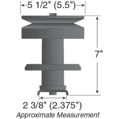 Rareelectrical - Deck Spindle Assembly Compatible With 1985-1991 Ayp Yth160 Husqvarna Yt120 Yt125 Craftsman 38-Inch - Image 3