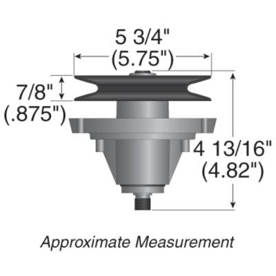 Rareelectrical - Spindle Assembly Compatible With Huskee Mtd Ranch King White Outdoor Yard Machines 42-Inch 600 - Image 3