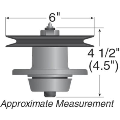 Rareelectrical - Deck Spindle Assembly Compatible With John Deere G100 Gs25 Gs30 Gs45 Gs75 Hd45 Hd75 Gt262 54-Inch - Image 3