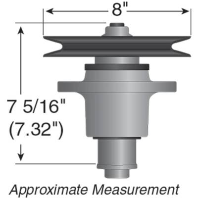 Rareelectrical - Spindle Assembly With Pulley Compatible With Lazer Z Xp Xs Air Cooled Liquid Cooled 60 72 Inch Deck - Image 2