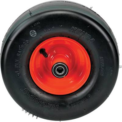 Rareelectrical - Pneumatic Wheel Assembly 11X6.00-5 Smooth 5/8 Bore 5-3/4 Hub Orange Fits Bad Boy Mz Mz Magnum Walk - Image 2