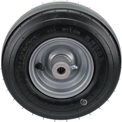 Rareelectrical - Pneumatic Wheel Assembly 11X4.00-5 Smooth 3/4 Bore 4-5/8 Hub Silver Compatible With Hustler Raptor - Image 2