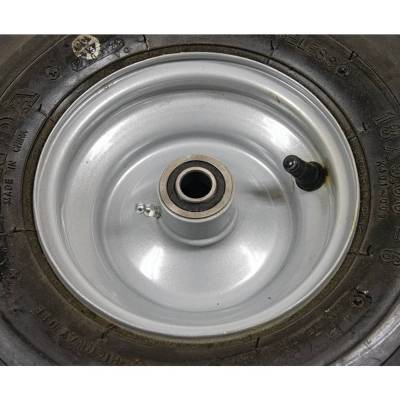 Rareelectrical - Zero Flat Foam Filled Wheel Assembly 13X5.00-6 Rib 5/8 Bore 3-3/4 Hub Gray Compatible With Dixie - Image 3