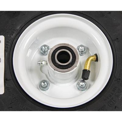 Rareelectrical - Pneumatic Wheel Assembly 4.10X3.50-4 Sawtooth 5/8 Bore 3-3/4 Hub White Bearings Compatible With Hand - Image 3