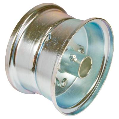 Wheel Rim And Hub 6 Inch Diameter 3-3/4 Width 1-3/8 Bore Steel Grease Zerk Compatible With Lawn