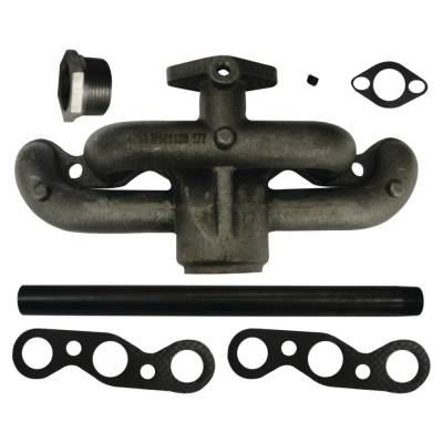 Intake Exhaust Manifold Kit Cast Iron Compatible With Farmall Cub 184 185 Lo-Boy Tractor Ih C-60