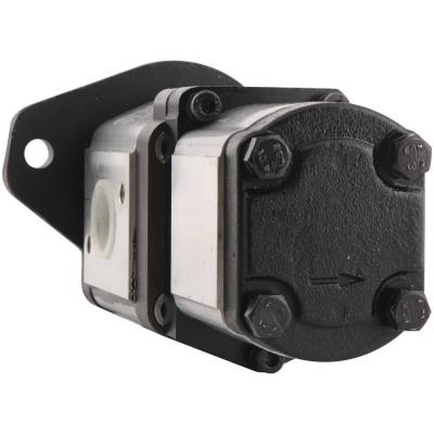 Rareelectrical - Double Hydraulic Gear Pump Compatible With John Deere Re279132 Re263420 6100D 6110D 6115D 6125D - Image 3