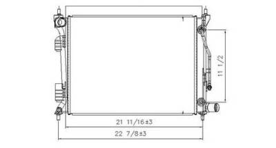 Rareelectrical - New Radiator Assembly Compatible With 2012-13 Hyundai Accent 1.6L L4 1591Cc 97Cid Hatchback 13253 - Image 2
