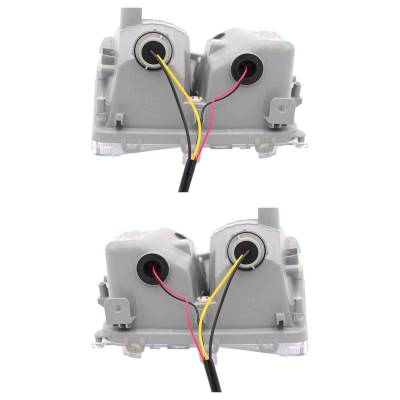 Rareelectrical - Halogen Turn Signal Light Assembly Right Left Pair Compatible With 2012-2015 Toyota Prius Three One - Image 2
