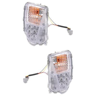 Rareelectrical - Halogen Turn Signal Light Assembly Right Left Pair Compatible With 2012-2015 Toyota Prius Three One - Image 5