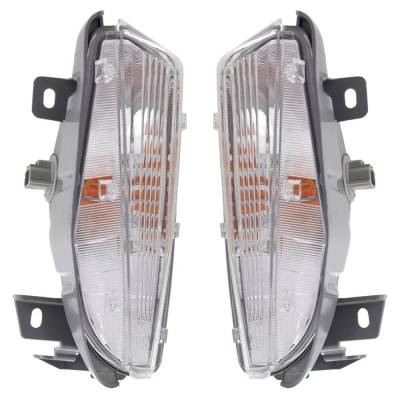 Rareelectrical - Halogen Turn Signal Light Assembly Right Left Pair Compatible With 2012-2014 Toyota Prius V Three - Image 2