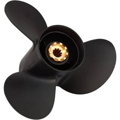 Rareelectrical - New Aluminum Propeller Compatible With 9.9-25 Hp Mariner 2 Stroke 10 Spline 25 Marathon 10 Spline 25 - Image 1