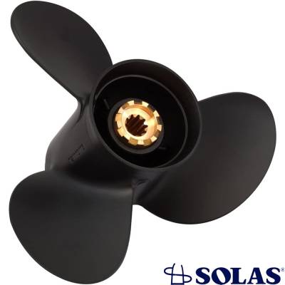 Rareelectrical - New Aluminum Propeller Compatible With 9.9-25 Hp Mariner 4 Stroke Bigfoot 10 Spline 15 For Year - Image 2