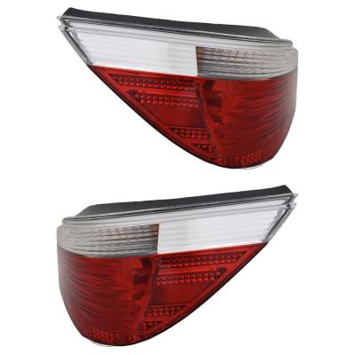 Rareelectrical - Halogen Tail Light Assembly Right Left Pair Compatible With 2004-2008 Bmw 530I 530Xi 535I 535Xi - Image 5