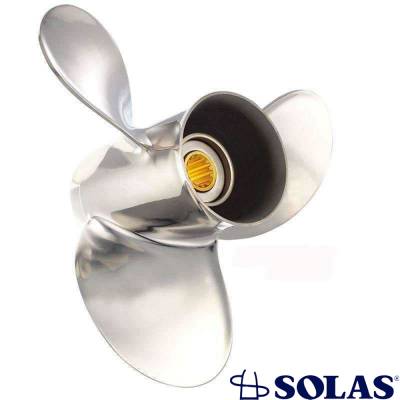 Rareelectrical - New Stainless Steel Propeller Compatible With 6 - 15 Hp Mercury 2 Stroke 8 Spline 6 For Year - Image 2