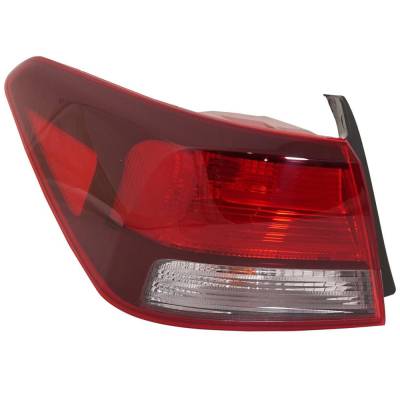 Driver Side Outer Halogen Tail Light Compatible With Kia Rio 2018 2019 2020 2021 2022 2023 Sedan