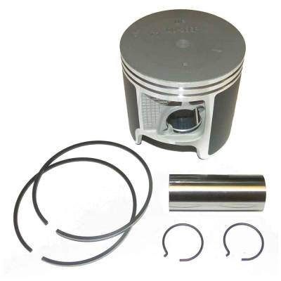 New OEM Grade Port Side .010 Over Piston Kit With Rings Compatible With 1984-2006 Yamaha V6 2-Stroke