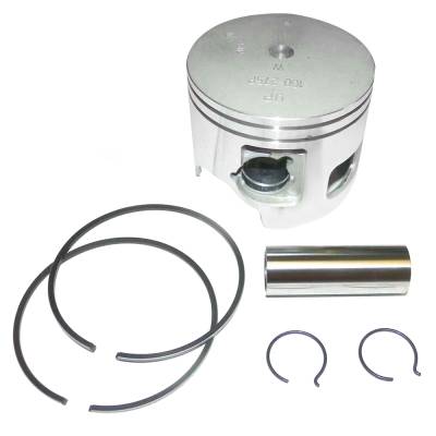 New OEM Grade Port Side .040 Over Piston Kit With Rings Compatible With 1984-2006 Yamaha V6 2-Stroke