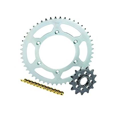 Chain And Sprocket Kit Compatible With Honda Crf250r Crf250x 250Cc Dirt Bike Motocross Gold O-Ring