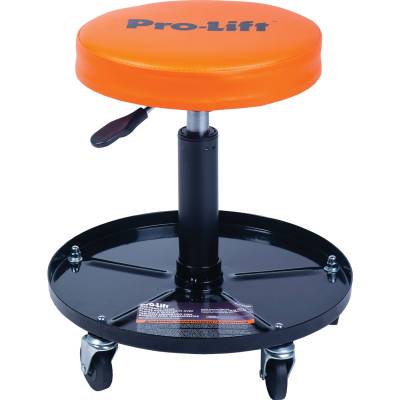 Rareelectrical - Pneumatic Shop Stool With Tool Tray 300 Lb Capacity 5 Casters 360 Swivel Padded Vinyl Seat - Image 1