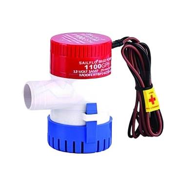 1100 Gph Non-Automatic Marine Bilge Pump Compatible With 12V Dc Submersible Boat Water Pump 1-1/8