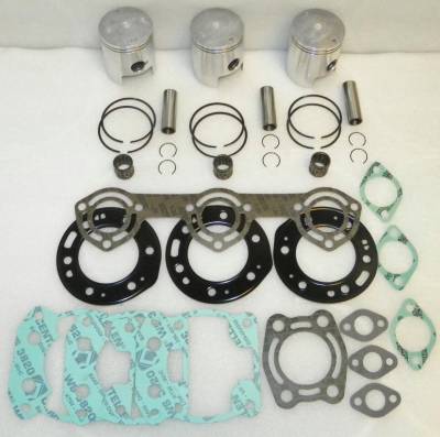 Piston Kit 0.25Mm Over 70.00Mm Compatible With 1993-1995 Polaris Sl 750 1994-1995 Slt 750 Fuji 749Cc