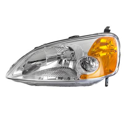 Left Driver Headlight Assembly Compatible With 2001-2003 Honda Civic Ex Coupe 1.7L D17a2 Sohc Vtec